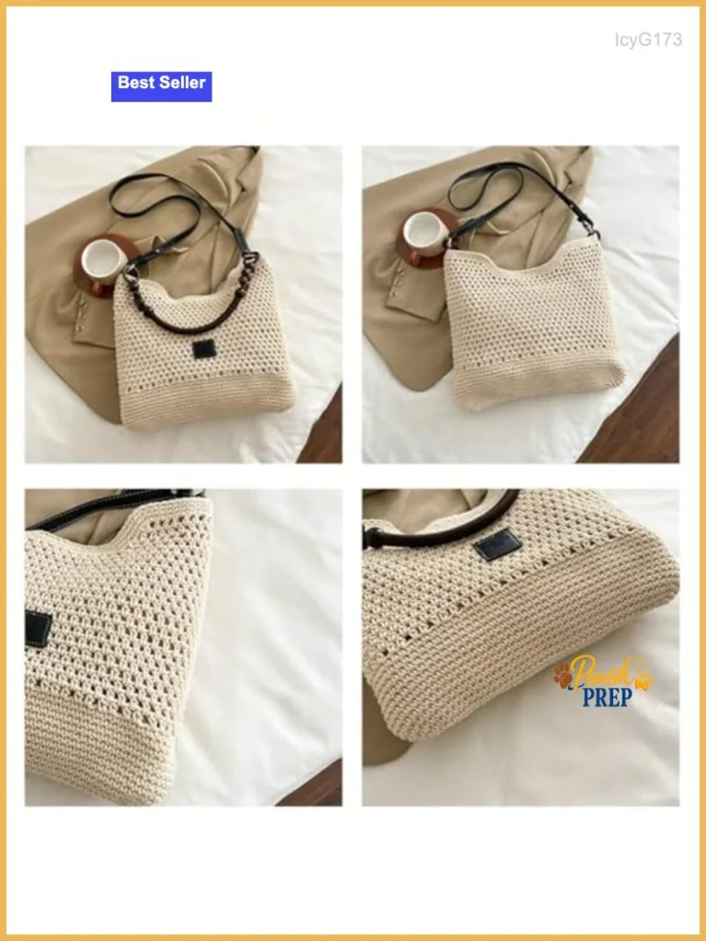 Bohemian Macrame Beach Bag Women Shoulder Tote Hobo Crossbody Summer Travel